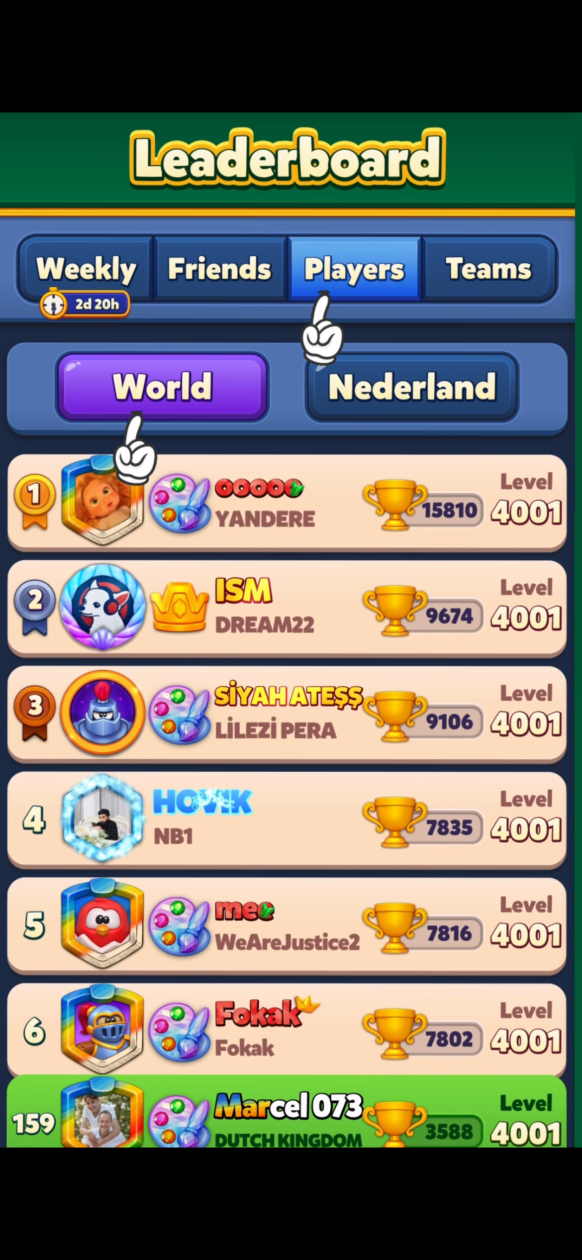 1e ter wereld met nieuwe naam